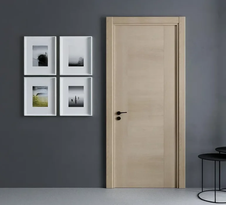 Klasik İki Panelli Beyaz PVC Kapı