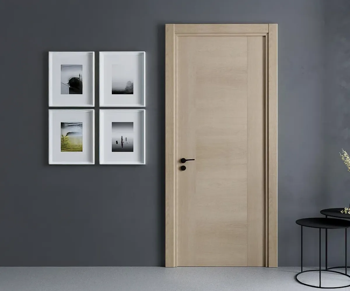 Klasik İki Panelli Beyaz PVC Kapı